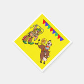 Western Party Bull Rider und Rodeo Clown Serviette (Ecke)