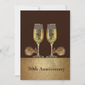 Western Party Champagner und Cowboyhut nach Maß Einladung (Vorderseite)