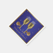 Western Party Champagner und Spuren von Custom Tex Serviette (Ecke)