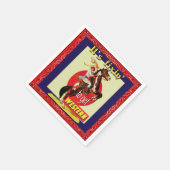 Western Party Cowgirl Horse Fixin' zu Western Serviette (Ecke)
