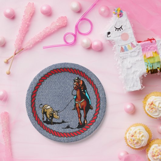 Western Party Denim Print Paper Teller (Party)