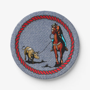 Western Party Denim Print Paper Teller