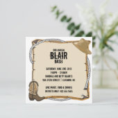 Western Party Einladung (Stehend Vorderseite)