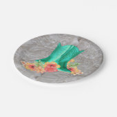 Western Party Hochzeit Cowboy Stiefel und Blume Pappteller (Schrägansicht)