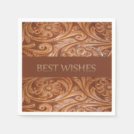 Western Party Leather Print Napkins Serviette