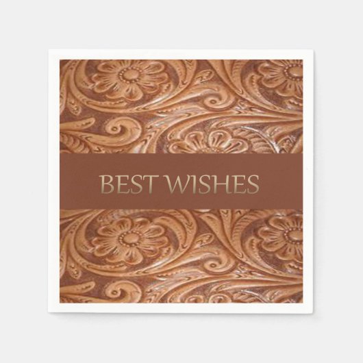 Western Party Leather Print Napkins Serviette (Vorderseite)