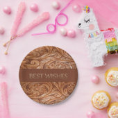 Western Party Leder Druckpapier Teller (Party)