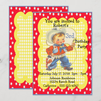 Western Party Little Cowboy Einladung