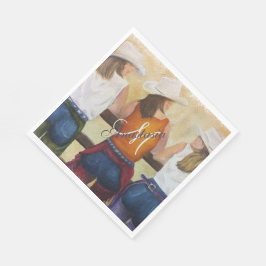 WESTERN PARTY MONOGRAM SERVIETTE (Ecke)