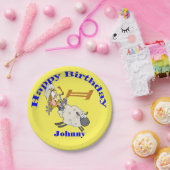 Western Party Mutton Bustin Cowboy Cowgirl Kid Pappteller (Party)