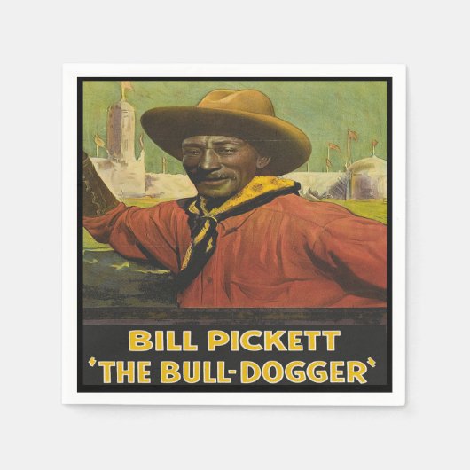 Western Party Napkins Black Cowboy Serviette (Vorderseite)