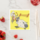 Western Party Napkins Cowboy Cowgirl Mutton Bustin Serviette (Beispiel)