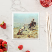 Western Party Napkins Cowboy Roping A Steer Serviette (Beispiel)