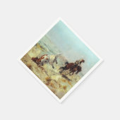 Western Party Napkins Cowboy Roping A Steer Serviette (Ecke)