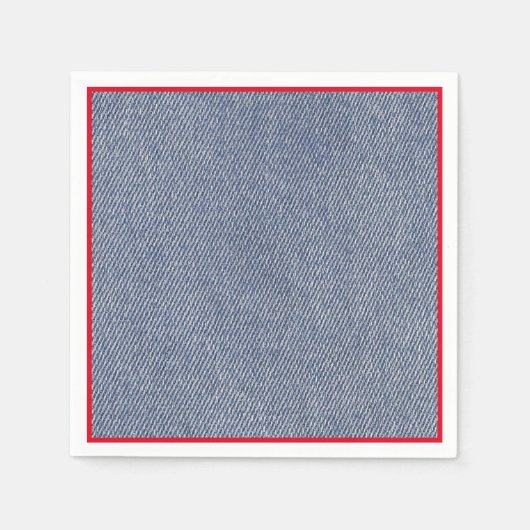 Western Party Napkins Denim Print Serviette (Vorderseite)