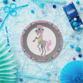Western Party Polka Dot Cartoon Pferd Pappteller (Party)