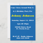 Western Party Rodeo Clown mit Bull personalize Einladung (Rückseite)