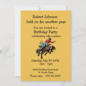 Western Party Rodeo Cowboy Bronc Rider Einladung (Rückseite)