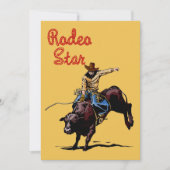 Western Party Rodeo Cowboy Bull Rider Einladung (Vorderseite)