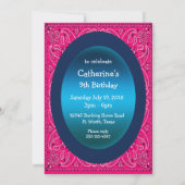 Western Party Rodeo Cowgirl Mutton Bustin' Einladung (Rückseite)