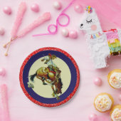 Western Party Vintag Rodeo Cowboy Bucking Pferd Pappteller (Party)