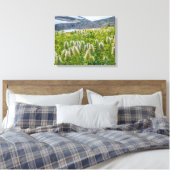 Western Pasqueflower | Ost-Kootenay-Berge Leinwanddruck (Insitu (Schlafzimmer))