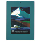 Western-pazifischer Kalifornienzephyr-Vintages Klemmbrett (Rückseite)