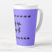 Western Periwinkle - Horseback Silhouettes Milchtasse (Rechte Ecke)