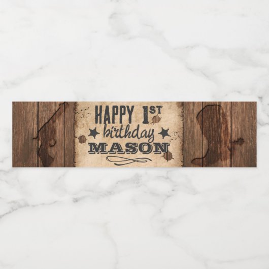 Western Personalisiert Flaschen Wasserflaschenetikett (Einzelnes Label)