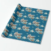 Western Pferd Geburtstags-Geschenkpapier – Navy Geschenkpapier (Ungerollt)