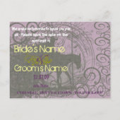 Western Pferd mit Wirbel Save the Date Postkarten (Rückseite)