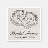 Western Pferd Rustikales Brautparty Serviette (Vorderseite)