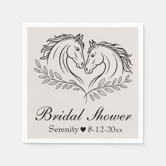 Western Pferd Rustikales Brautparty Serviette (Vorderseite)