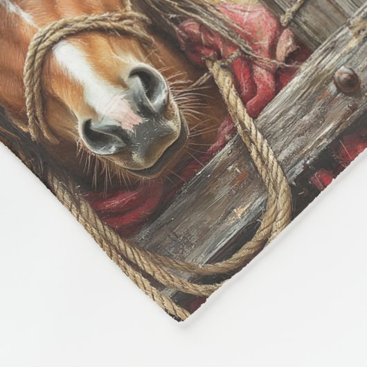 Western Pferd Strohhut Stall Niedlich Fleecedecke (Ecke)