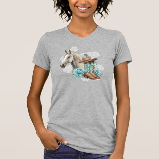 Western Pferd T-Shirt (Vorderseite)