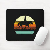 Western Pferd und Reiter Retro Sun Stil Mousepad (Mit Mouse)