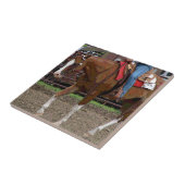 Western Pferde-Cartoon Fliese (Seite)