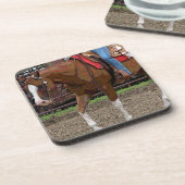 Western Pferde-Cartoon Untersetzer (Linke Seite)