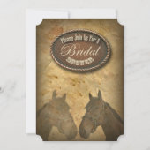 Western Pferde Cowgirls Bridal Dusche Einladung (Vorderseite)