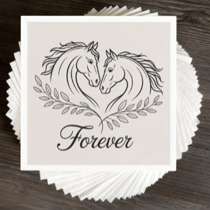 Western Pferde Elegante Rustikale Hochzeit Serviette