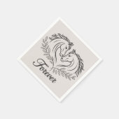 Western Pferde Elegante Rustikale Hochzeit Serviette (Ecke)