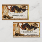 Western Pferde Hochzeit Website Beipackkarte Begleitkarte (Vorne/Hinten)