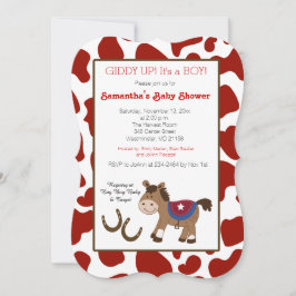Western Pferde Kuh Druck Die Ausschneiden Einladun Einladung