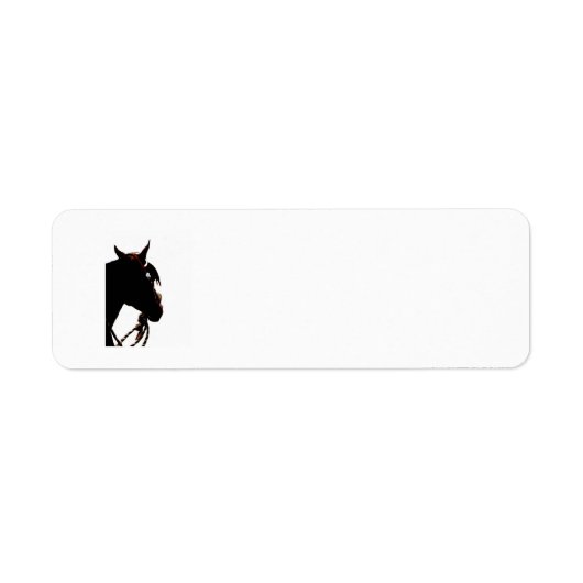 Western Pferde Rücksendeadressen-Aufkleber (Vorne)
