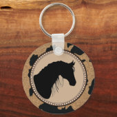 Western Pferde Silhouette Schlüsselanhänger (Vorderseite)