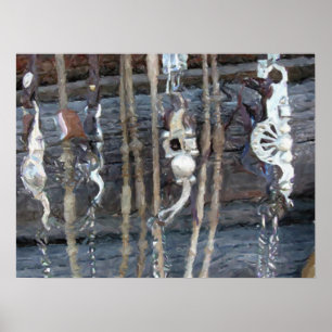 Western-Pferdestückchen-Plakat-Druck Poster