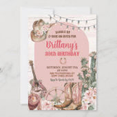 Western Pink Boots Cowgirl Geburtstagsparty Einladung (Vorderseite)