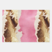 Western Pink Brown Cream Cowgirl Cowhide Geschenkpapier Set (Vorderseite 2)
