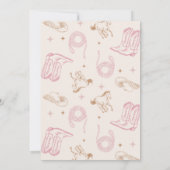 Western Pink Cowgirl Erster Geburtstag Einladung (Rückseite)