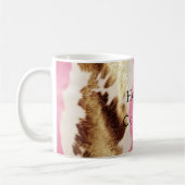 Western Pink Creme Gold Cowgirl Cowhide Kaffeetasse (Links)